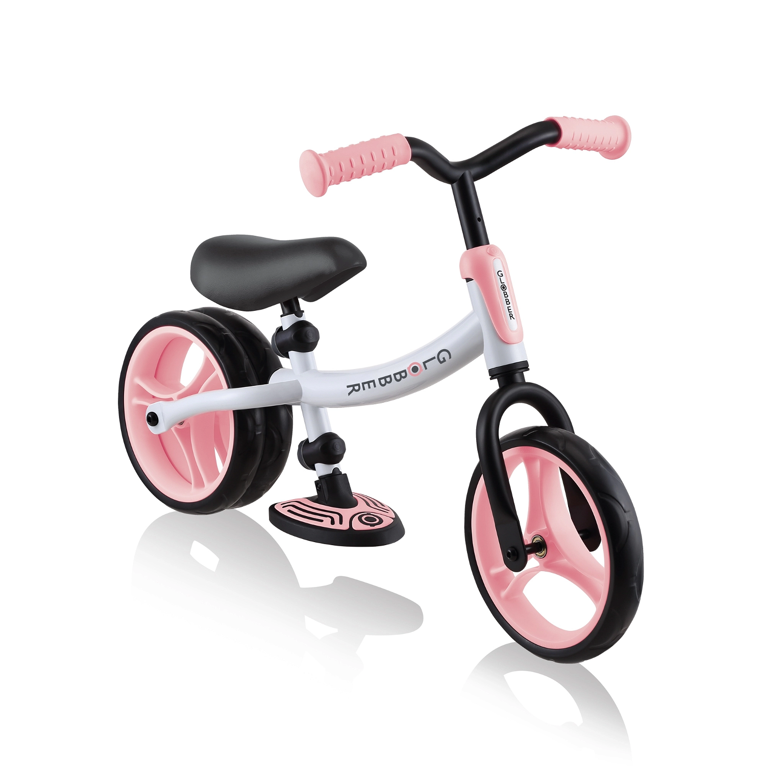 Balansinis dviratis Globber Go Bike Duo, baltas/rožinis, 8.5"