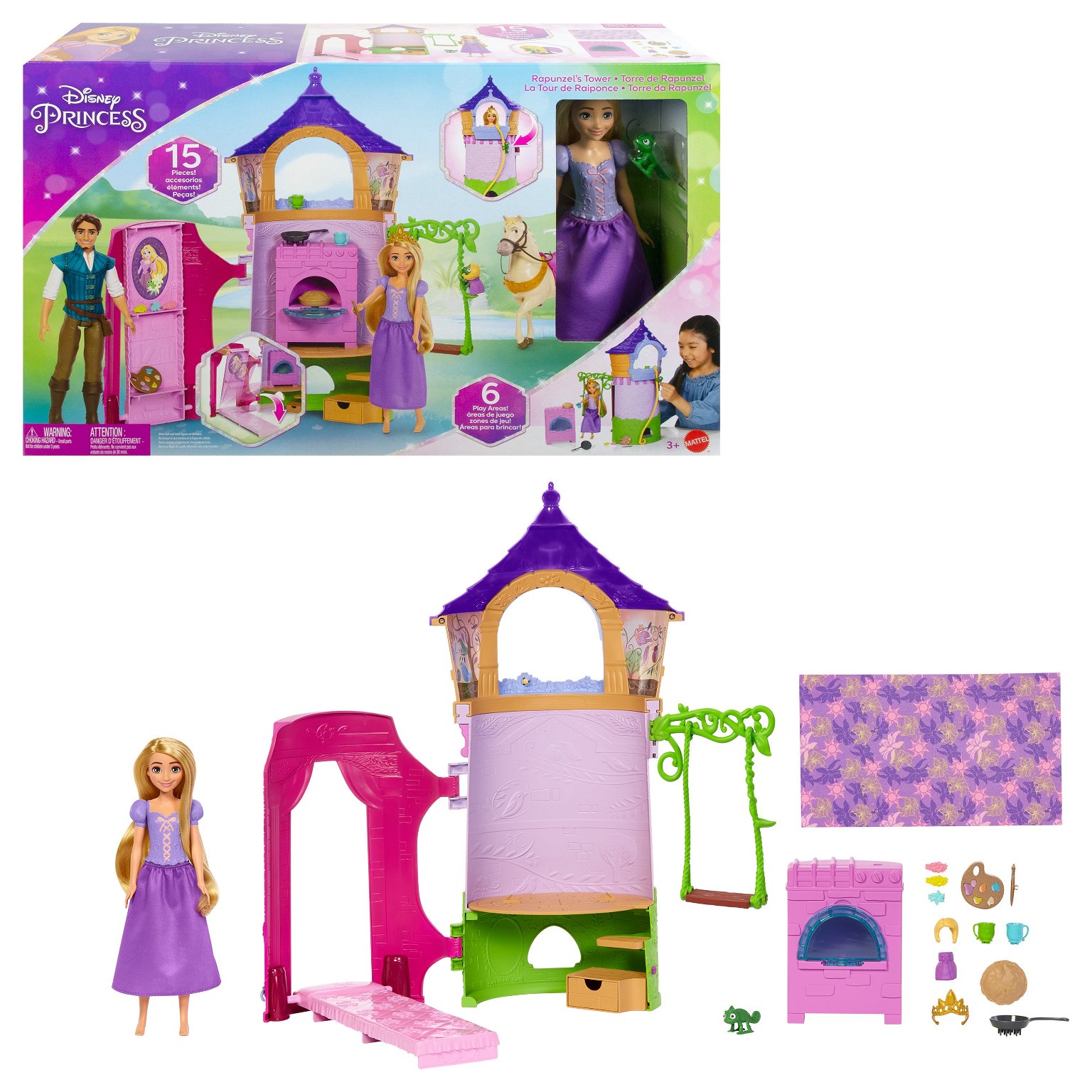 Lėlės Disney Princess Auksaplaukės ir bokšto rinkinys
