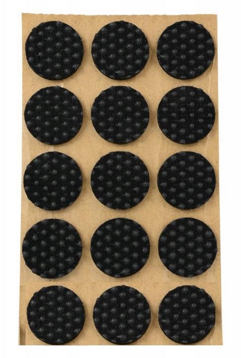Veltinio padukas su guma"Antislip" 30 mm, juodos sp. 15 vnt. lapelyje-0