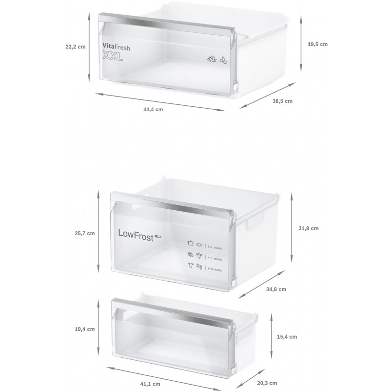 Įmontuojamas šaldytuvas BOSCH KIV87VFE0, 177,2 cm - 6