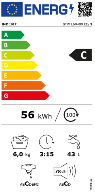 Pakraunama iš viršaus skalbyklė INDESIT BTW L60400 EE/N, 6 kg - 9