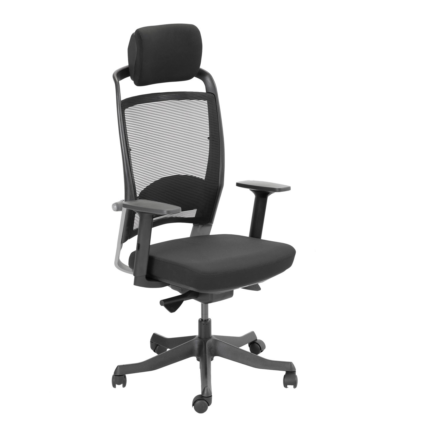 Biuro kėdė FULKRUM, 70x70xH114-129 cm, juoda - 1