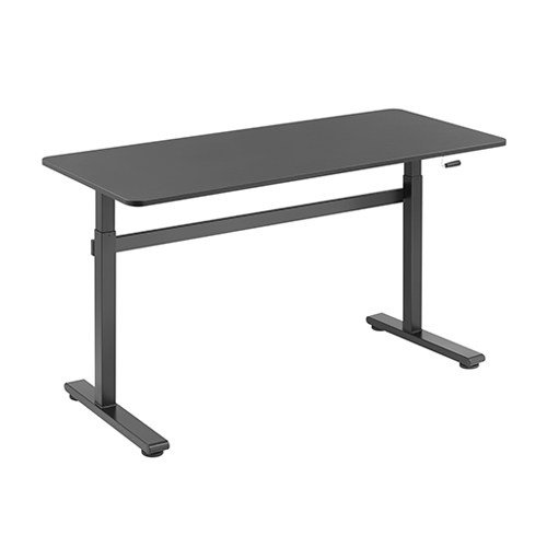 Reguliuojamo aukščio stalas Up Up Loki, 140x60 cm, juoda-0