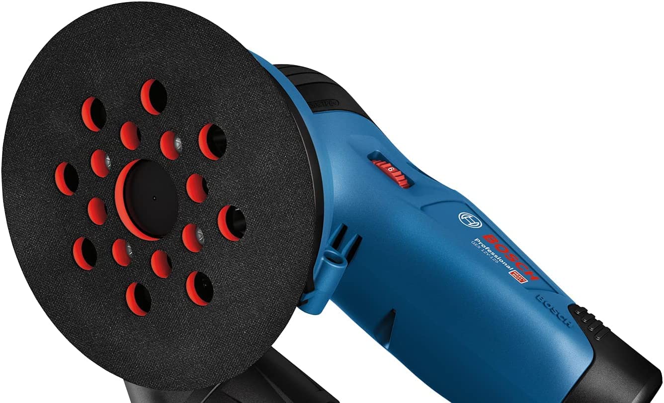 Akumuliatorinis ekscentrinis šlifuoklis BOSCH PRO GEX 12V-125 solo (be akum. ir krov.) - 6