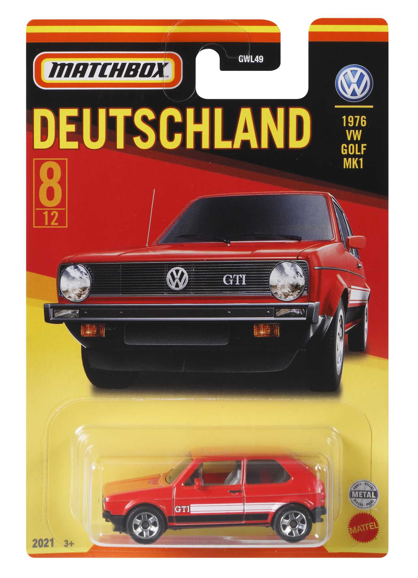 Matchbox populiariausi Vokietijos automodeliukai,  įvairių spalvų, 1 vnt - 8