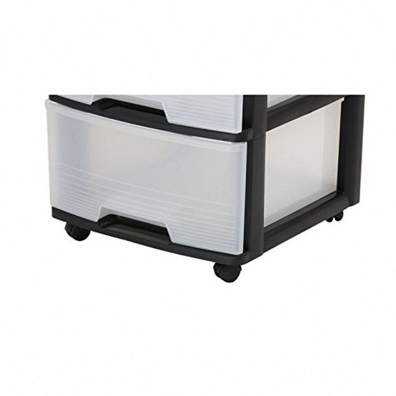 Komoda CURVER REGAL, 4 stalčių, juoda/skaidri, h80,5 x 39 x 37 cm - 4