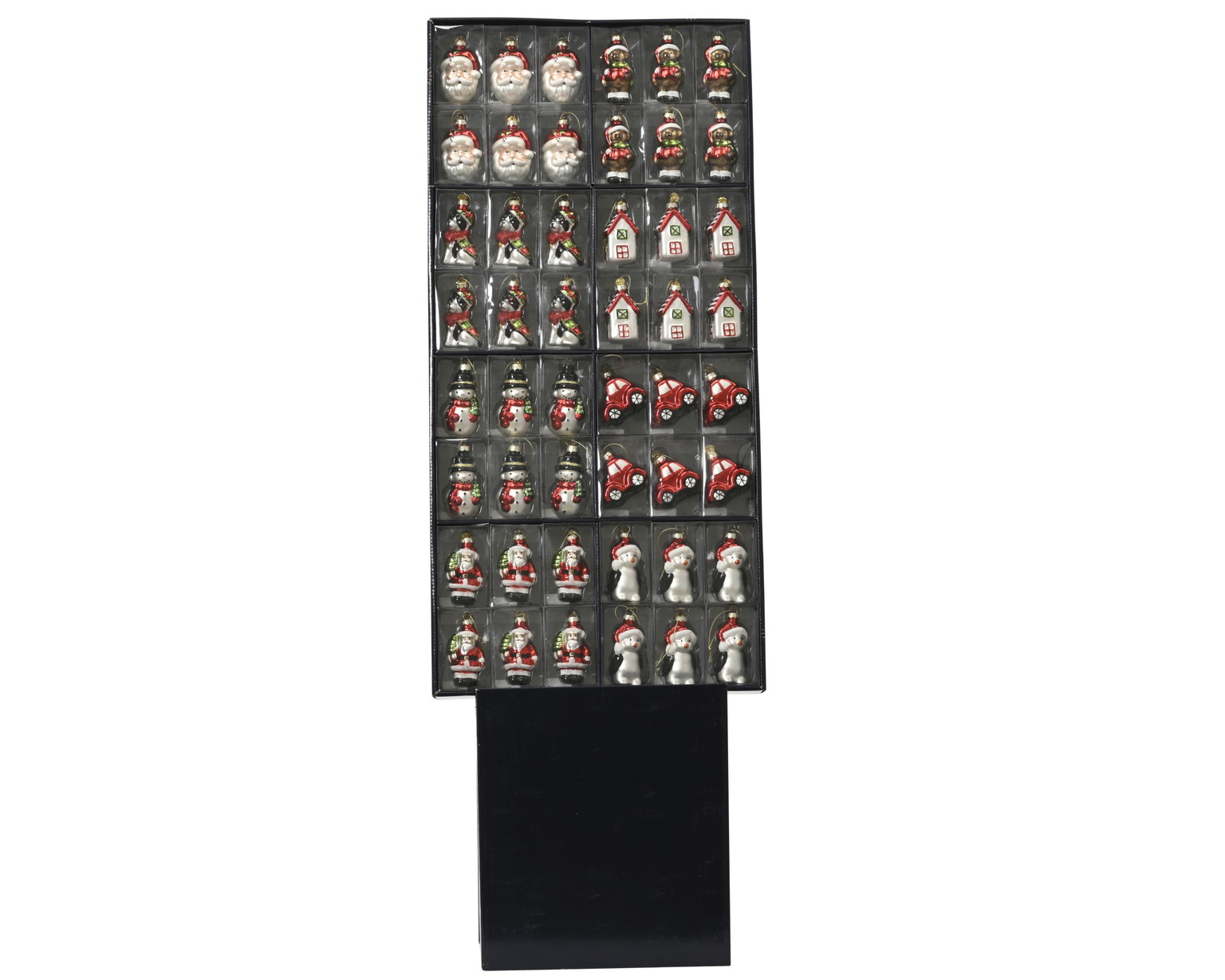 Stiklinis kalėdinis eglės žaisliukas XMAS FIGURE, 8 rūšių, įvairių sp., 5 x 7 cm, 1 vnt-1