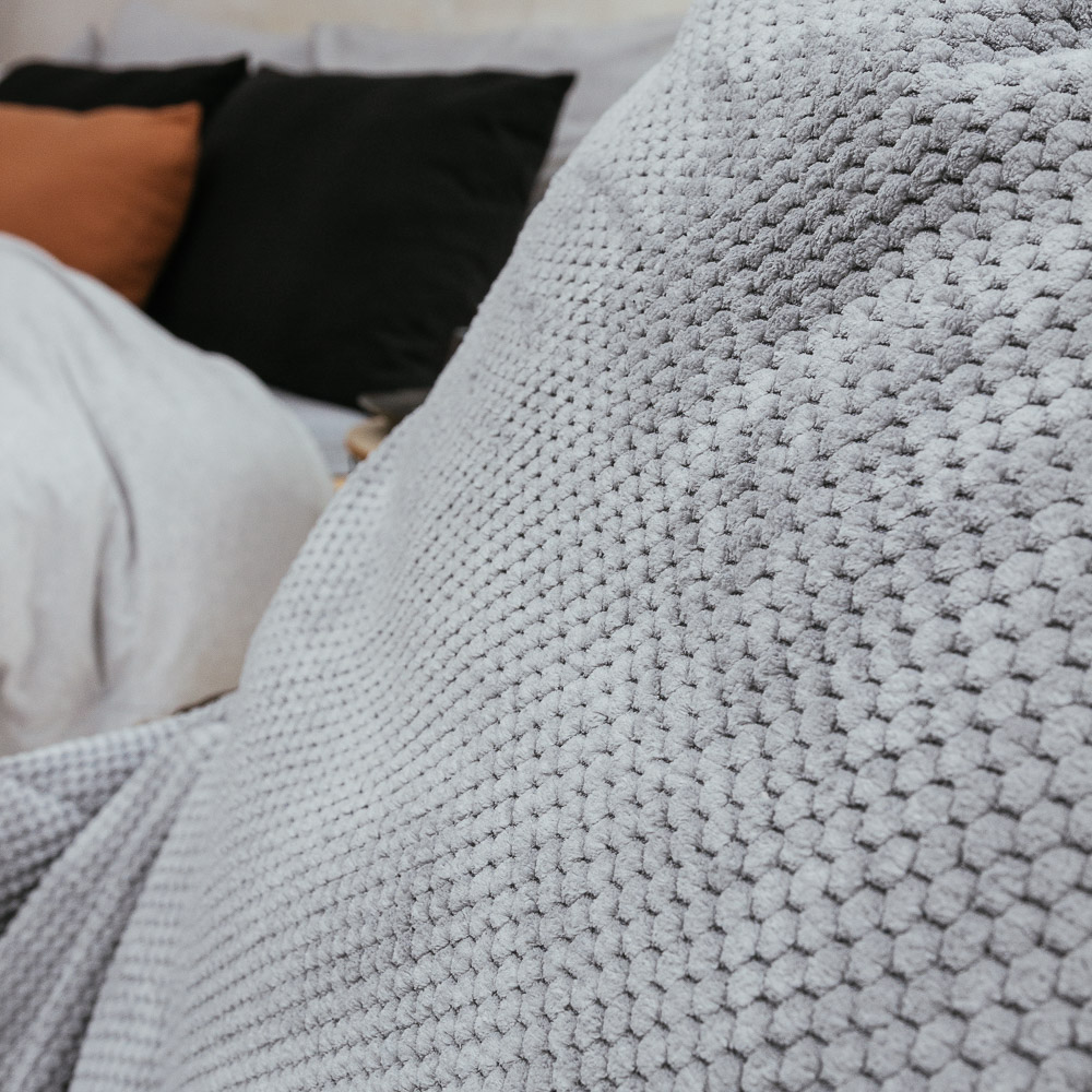Sėdmaišis su pufu Mega Dot Velour XL, 90x120 cm, šviesiai pilkas - 6