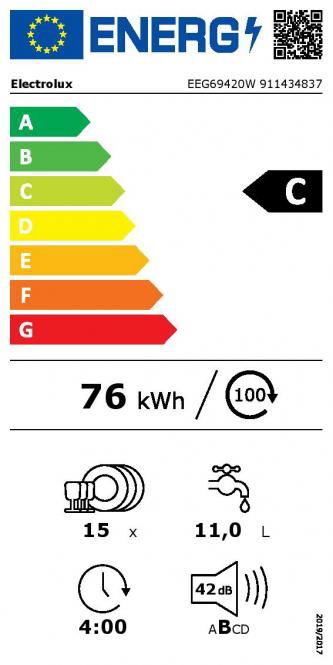 Įmontuojama indaplovė Electrolux EEG69420W-1