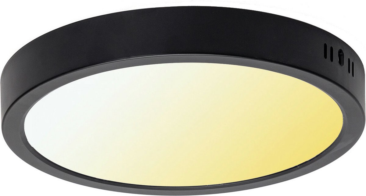 Paviršinė LED panelė HOROZ MILENA, 36 W CCT 3000/4000/6000 K 3600 lm, juodos sp ø29xh3,2cm-0