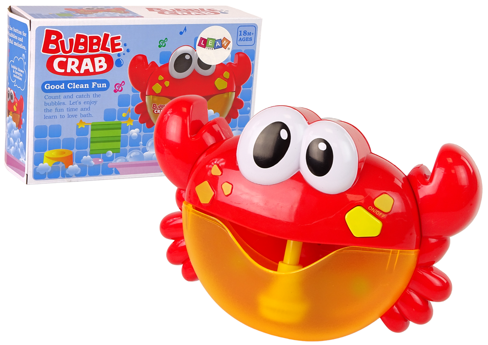 Muilo burbulų žaislas maudynėms "Krabas", raudonas