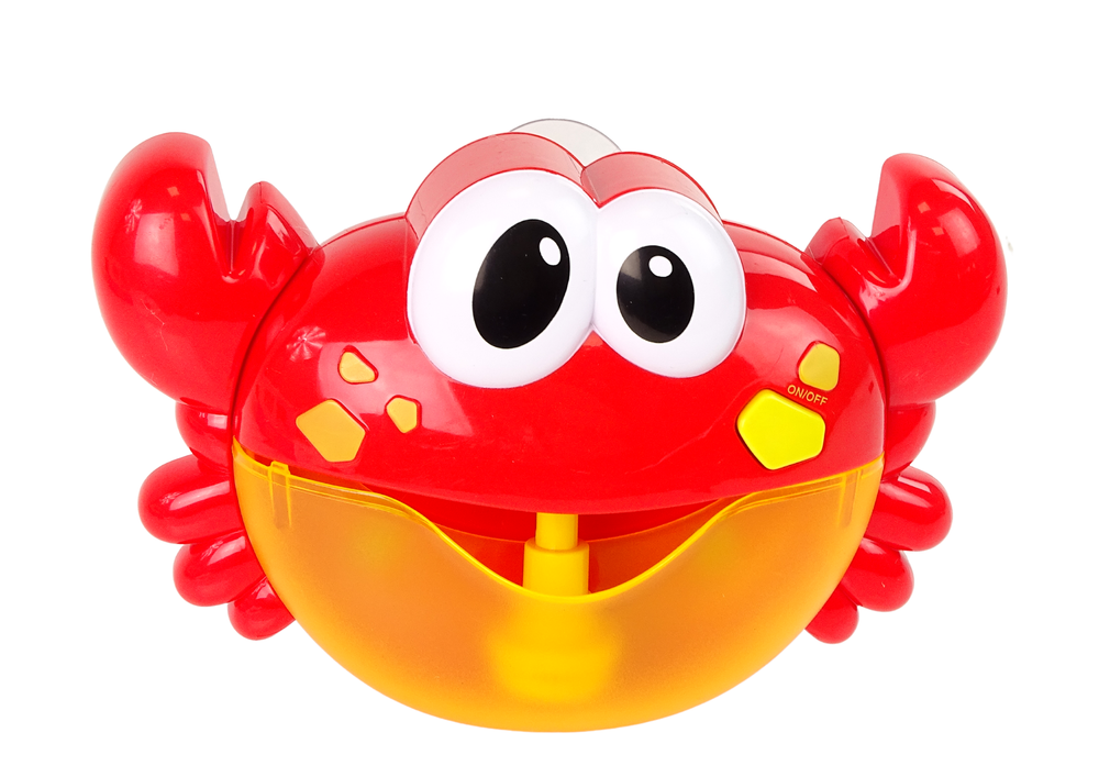 Muilo burbulų žaislas maudynėms "Krabas", raudonas - 5