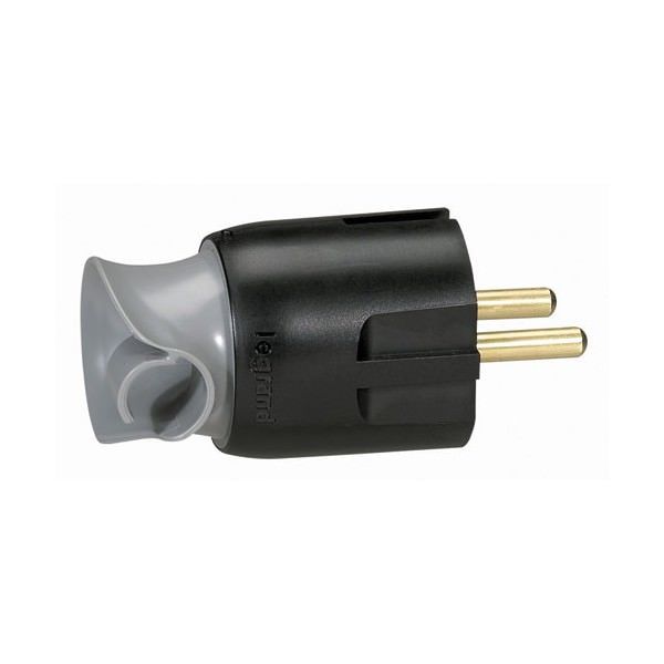 Kištukas LEGRAND, 16 A, su įžeminimu, su krypties mechanizmu, juodos sp.-0