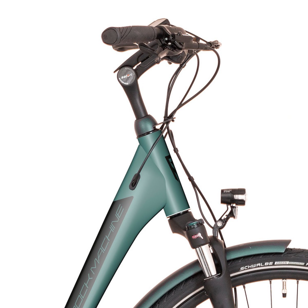 Elektrinis dviratis Rock Machine Cityride e100SD, 28 ", žalias - 3
