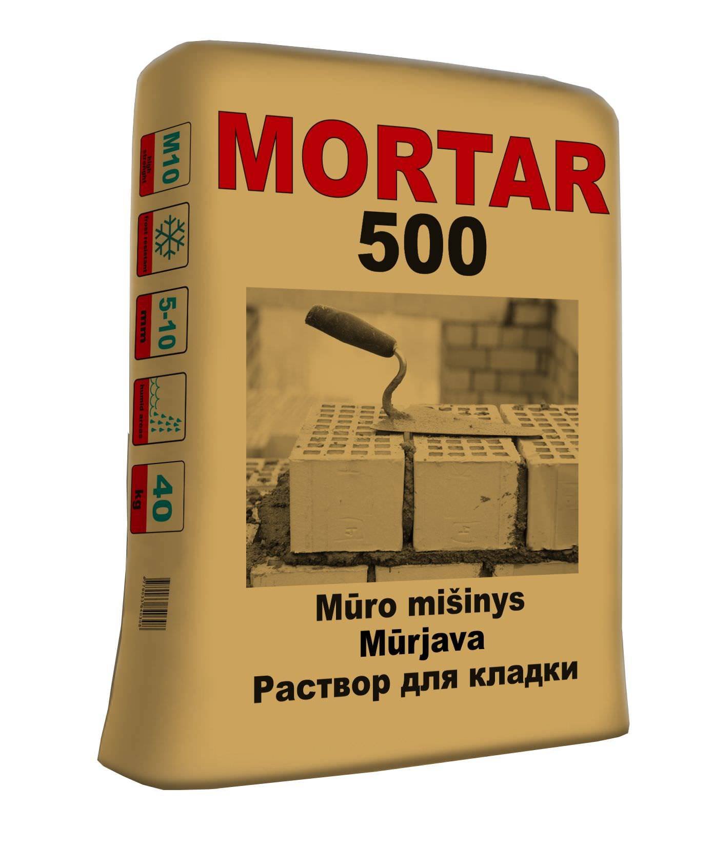Mūro mišinys MORTAR500, 40 kg