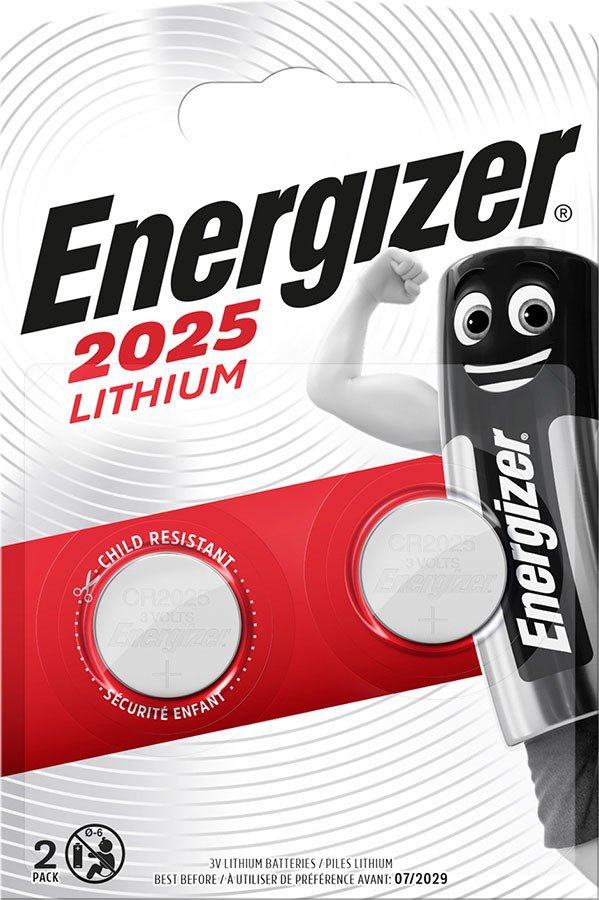 Elementai ENERGIZER Lithium, CR2025, 3V 155mAh, 2 vnt.-0