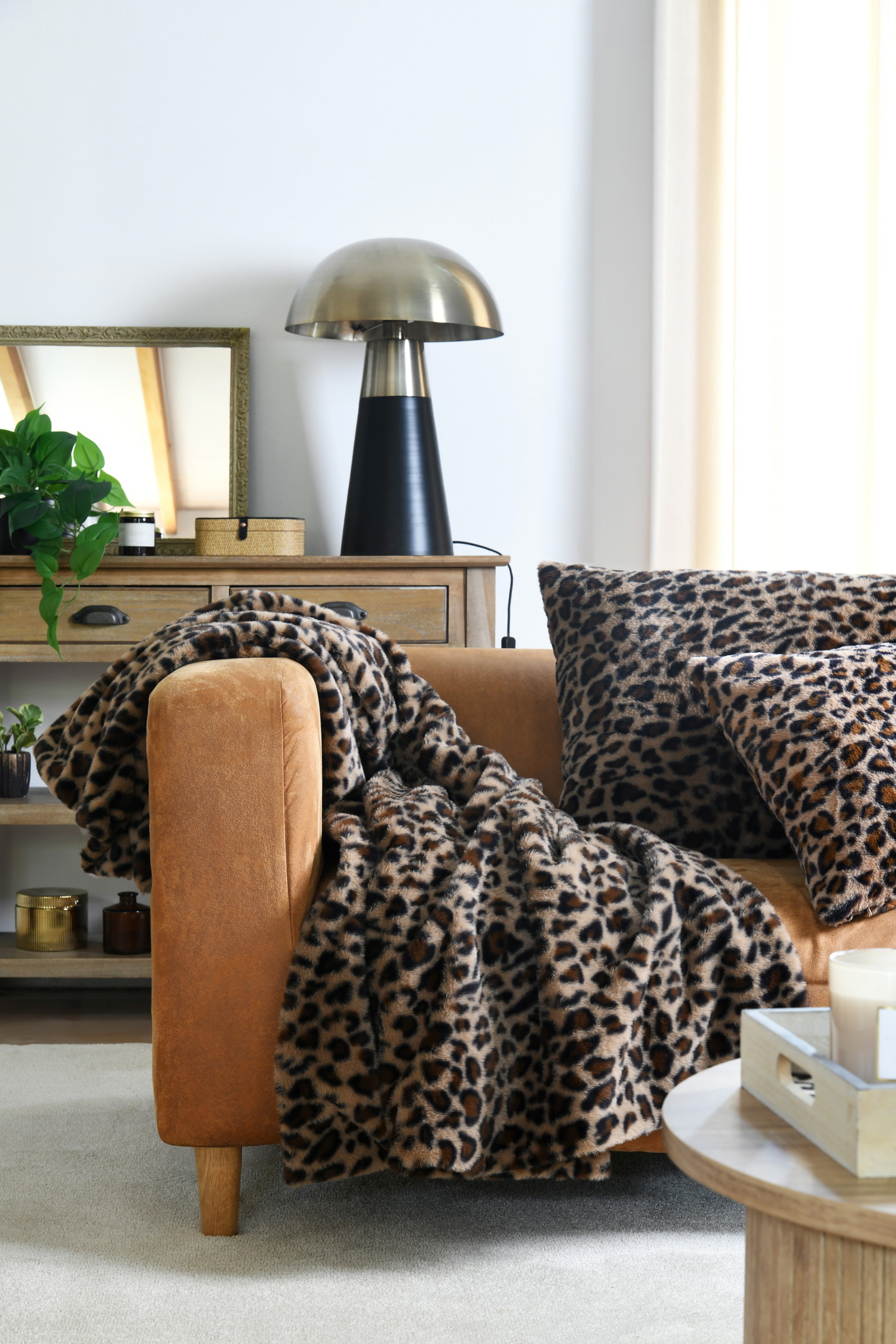 Pledas STOF FAUVES CAMEL, 130 x 160 cm, 100% poliesterio - 3