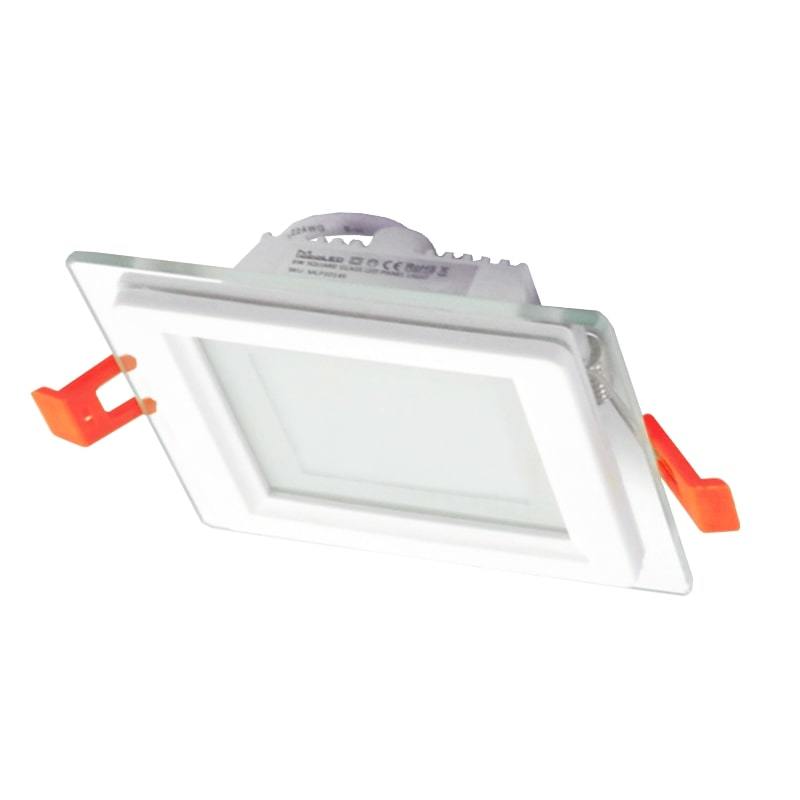 Įleidžiamas stiklinis LED šviestuvas VESTALIGHT, 3000 K, 6 W, 407 lm, IP40, 9,7 x 9,7 cm-0