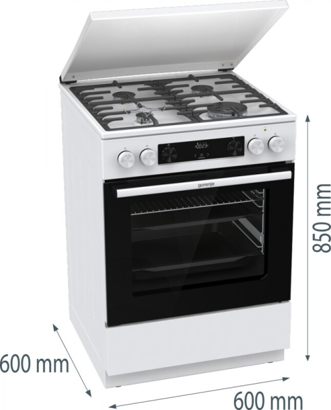 Dujinė viryklė su elektrine orkaite GORENJE GKS6C71WA - 2
