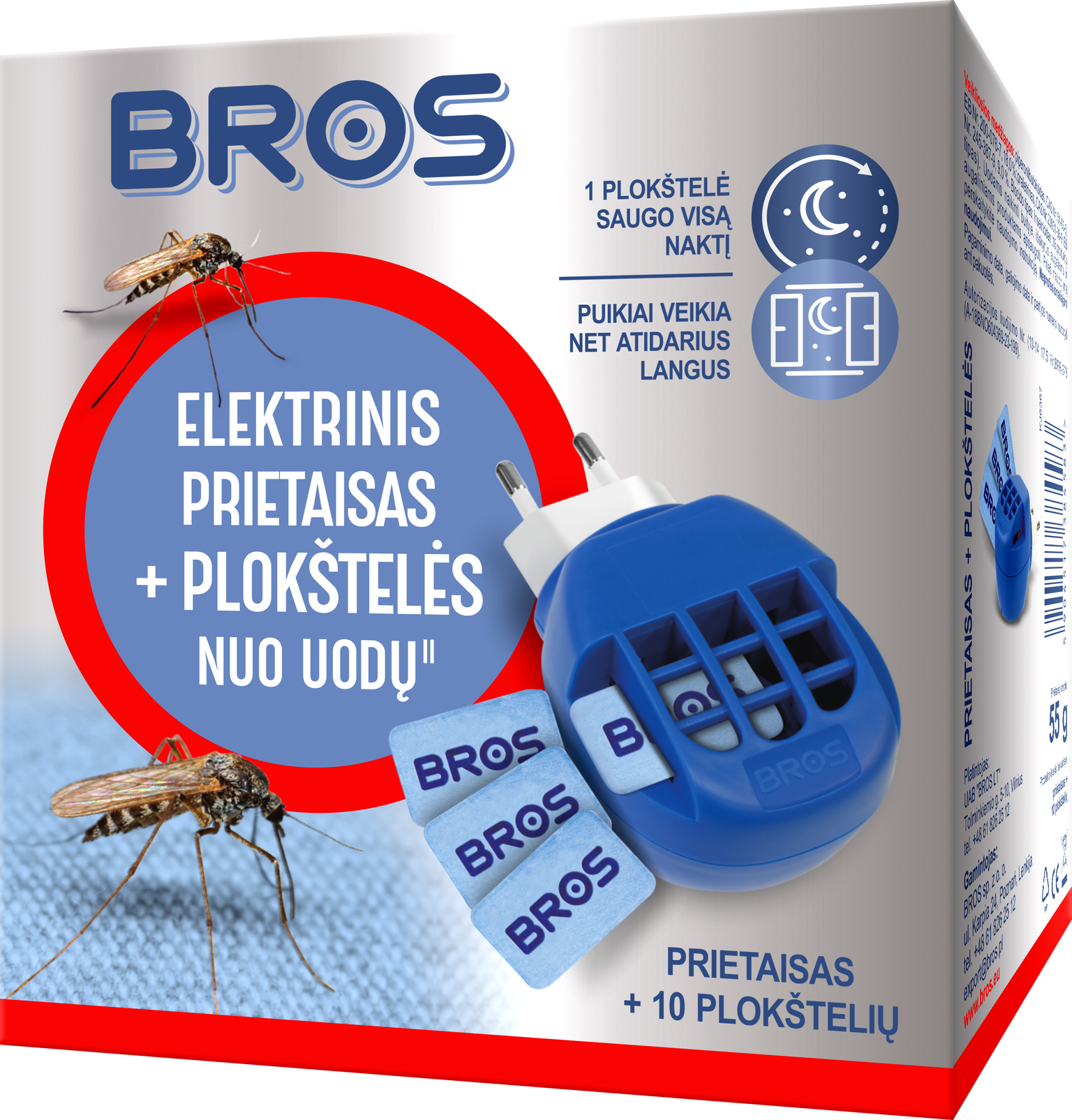 Elektrinis fumigatoriaus nuo uodų BROS, + 10 plokštelių-0