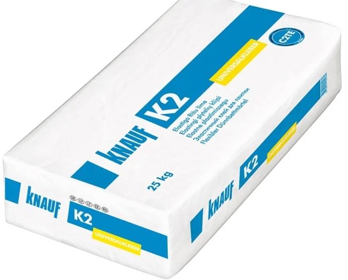 Plytelių klijai KNAUF K2, padidinto elastingumo, 25 kg-1