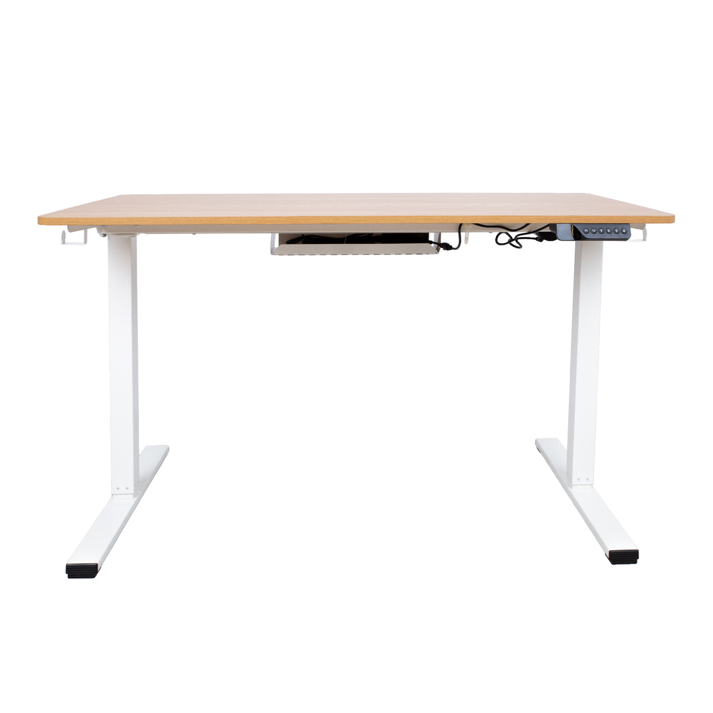 Rašomasis stalas su pakėlimo mechanizmu ERGO, 120x60cm, ąžuolo/balta-1