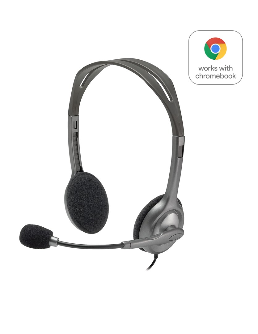Laidinės ausinės Logitech H111 Analog, pilka - 1