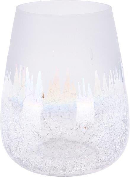 Stiklinė žvakidė CRACLE, 11 x 13,5 cm