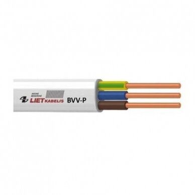 Instaliacinis kabelis, Lietkabelis YDYp,(BVV-P), 3 x 2,5 mm², 100 m-0