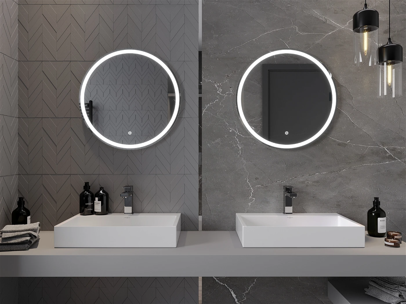 Vonios veidrodis Mexen Gobi su LED apšvietimu ir šildymo kilimėliu, 60 cm - 4