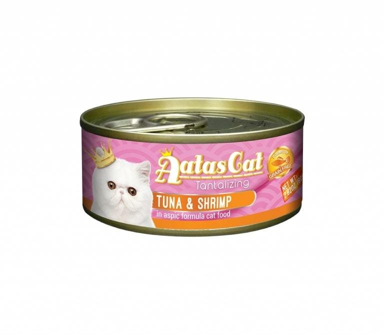 Konservuotas ėdalas katėms AATAS CAT TANTALIZING TUNA&SHRIMP su tunu ir krevetėm, 80 g