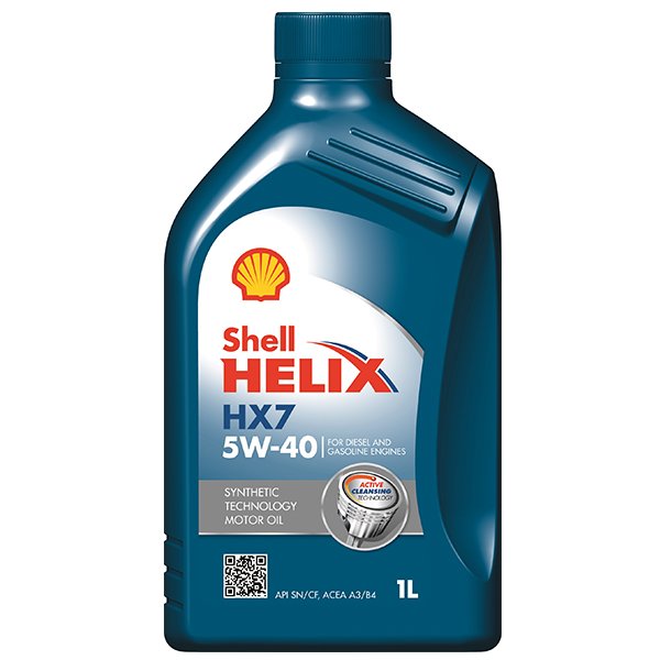 Automobilinė variklio alyva SHELL HELIX HX7 5W-40, 1 l