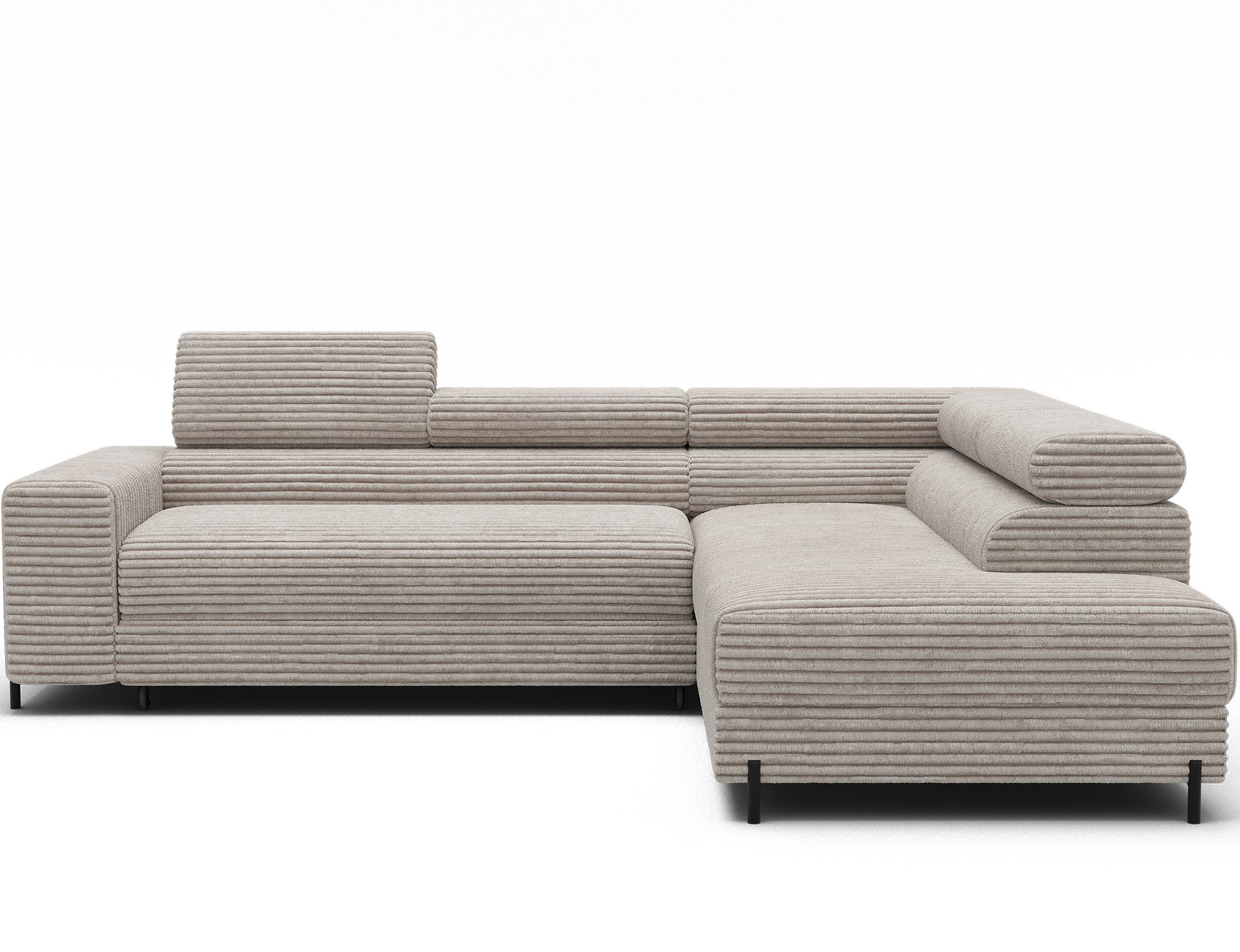 Kampinė sofa - lova Colesio, balta sp., dešininė, 200 x 274 cm x 93 cm-0