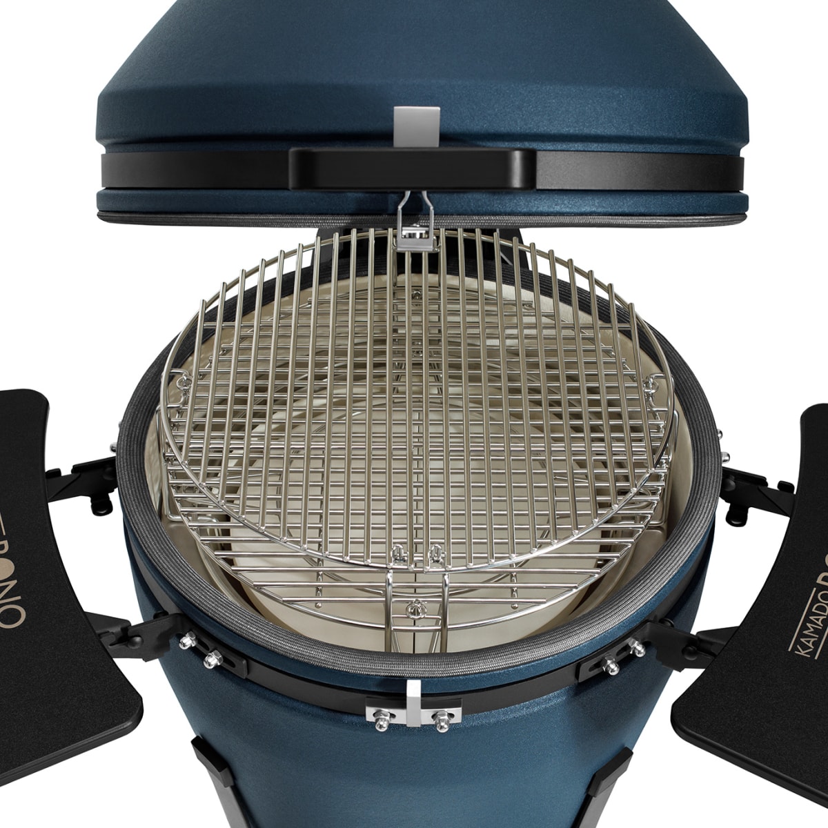 Keraminė kepsninė KAMADO BONO MEDIA EVO, 22", 56 cm, mėlynos sp. - 4
