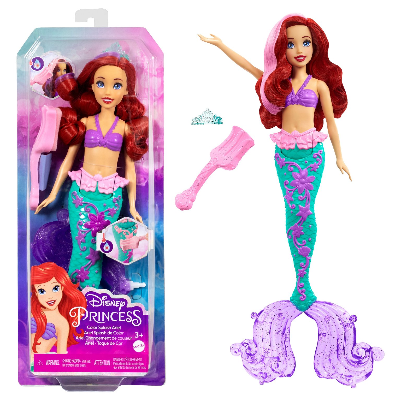 Lėlė Disney Princess  Arielė su spalvų keitimo funkcija