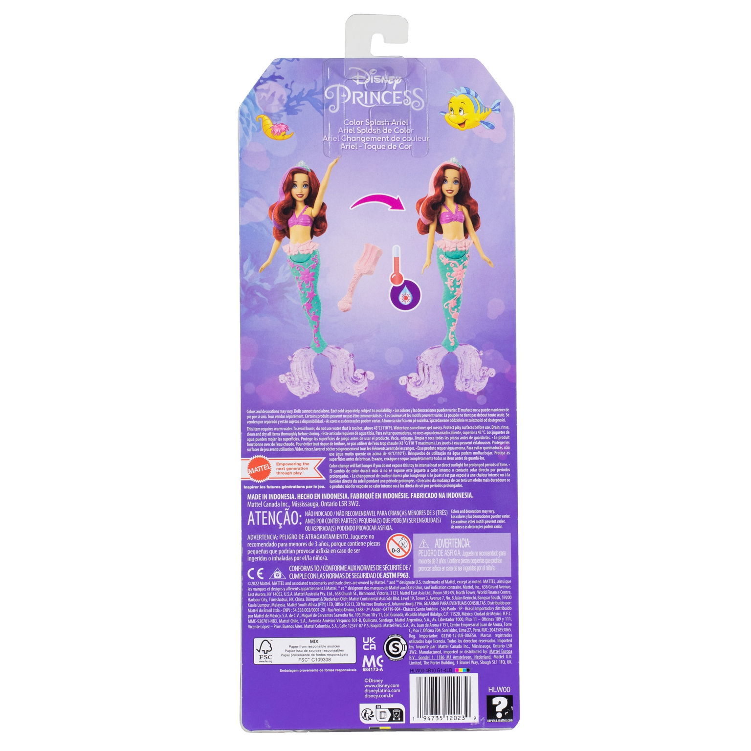 Lėlė Disney Princess  Arielė su spalvų keitimo funkcija - 2