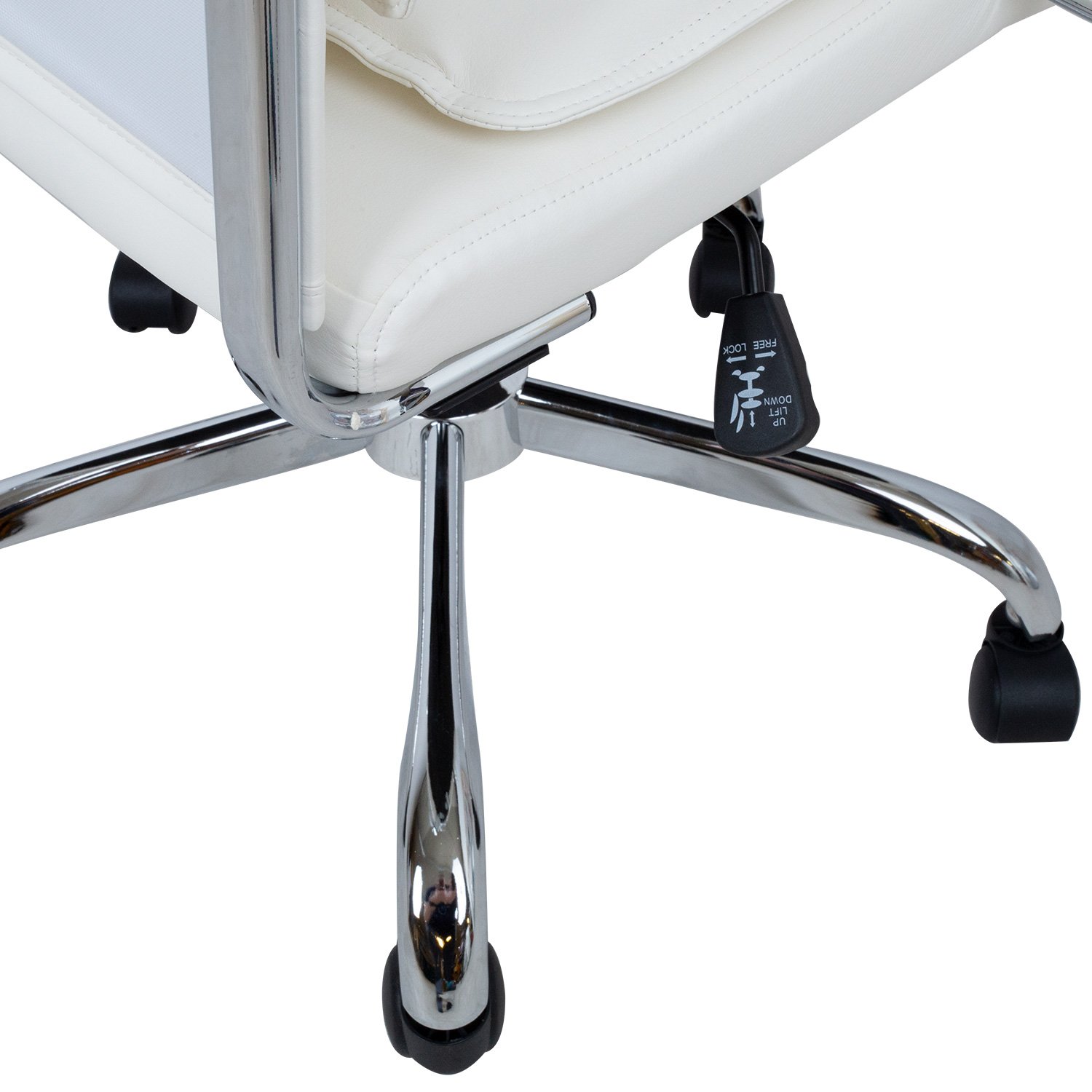 Biuro kėdė ULTRA, 54,5x60xH106,5-116,5 cm, balta - 7