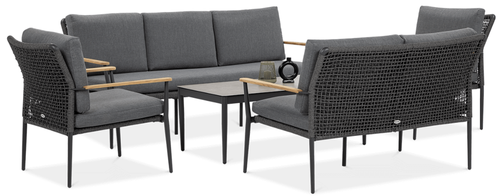 Lauko baldų komplektas LUNA GRANDE CAFFE, Dark Grey-1