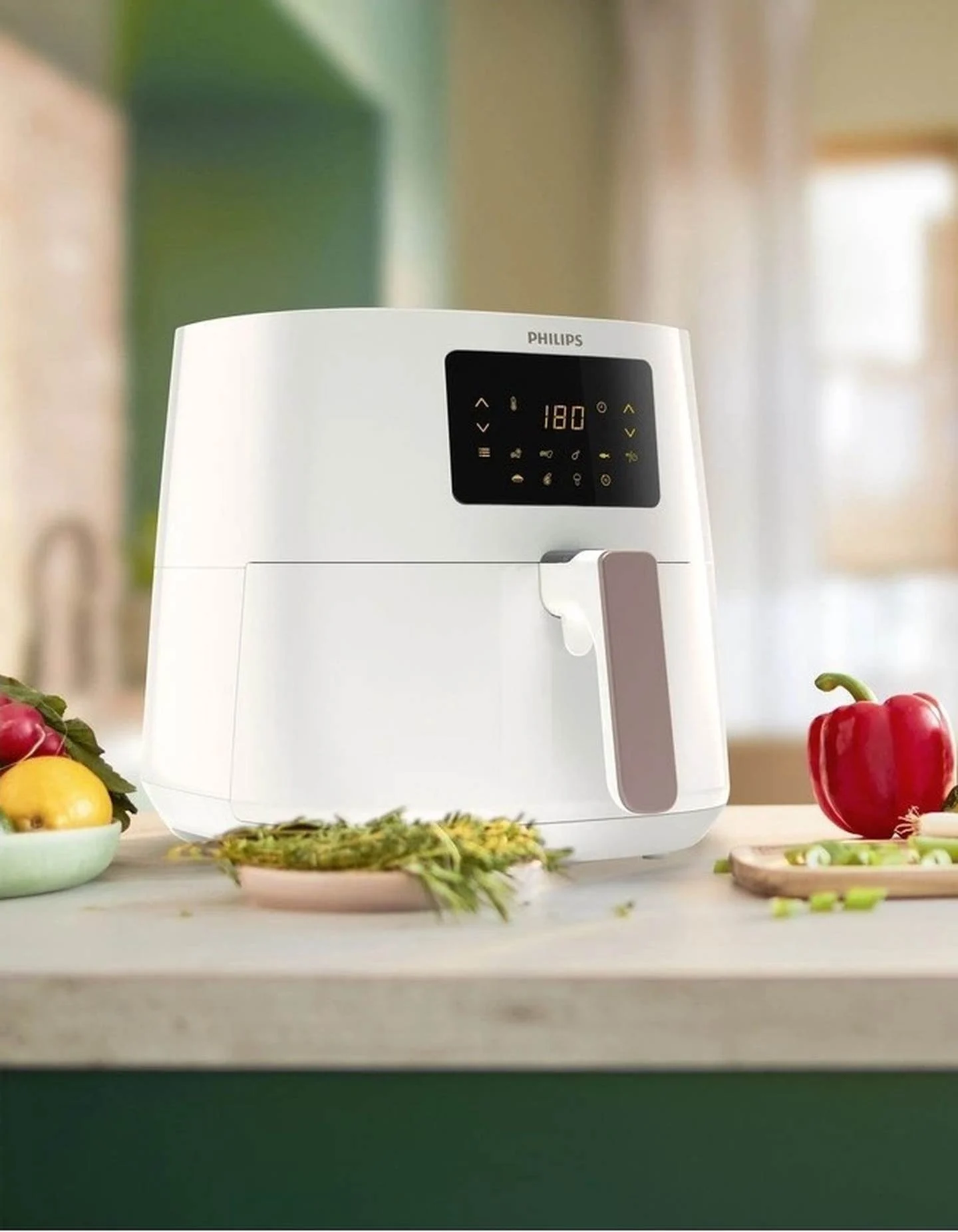 Karšto oro gruzdintuvė PHILIPS HD9270/00 balta, 6,2 L - 4