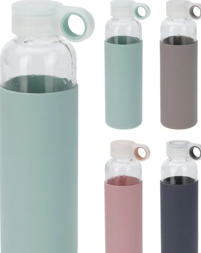 Stiklinė gertuvė PASTEL, 4 spalvų, 550 ml-0