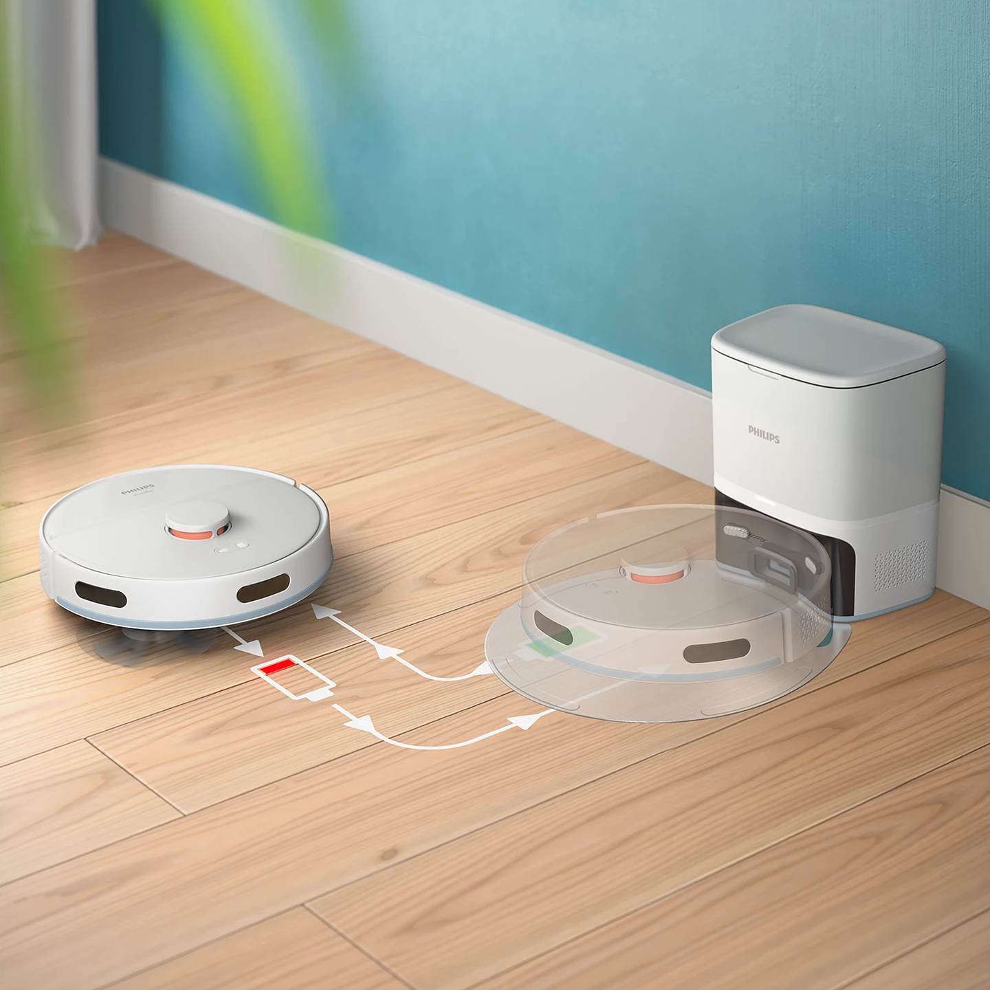 Dulkių siurblys - robotas su stotele PHILIPS XU2100/25 - 5