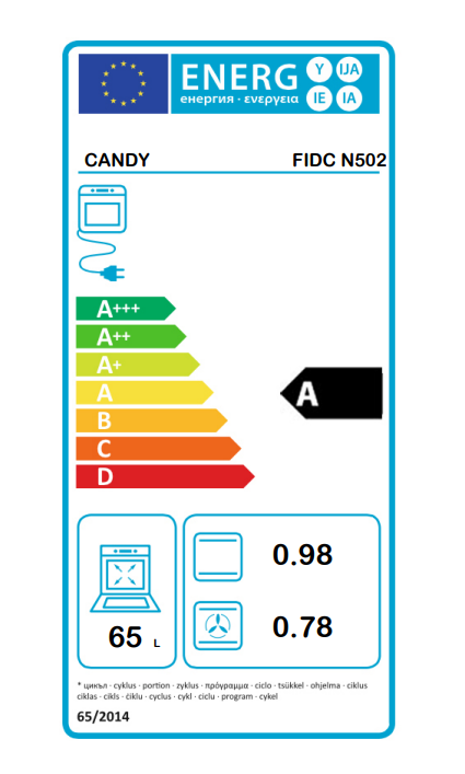 Įmontuojama orkaitė CANDY F IDC N502 - 9