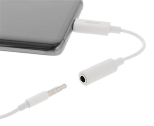 Adapteris DELTACO, USB-C, 3.5 mm, 11 cm, baltos sp. - 4