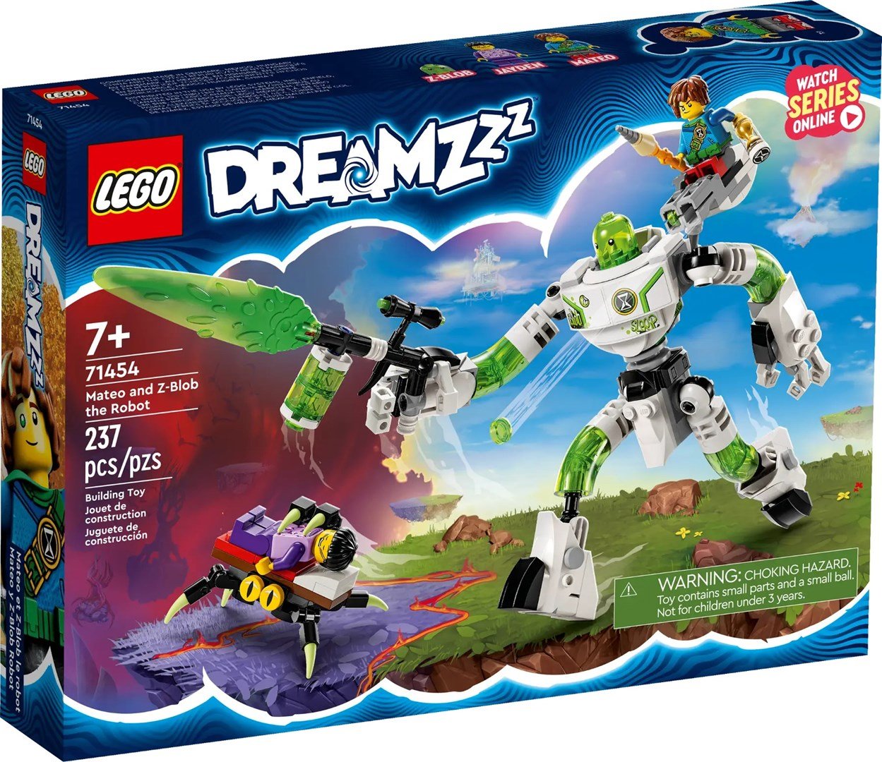 Konstruktorius LEGO® DREAMZzz™ Mateo ir robotas Z-Blob 71454, 237 vnt.