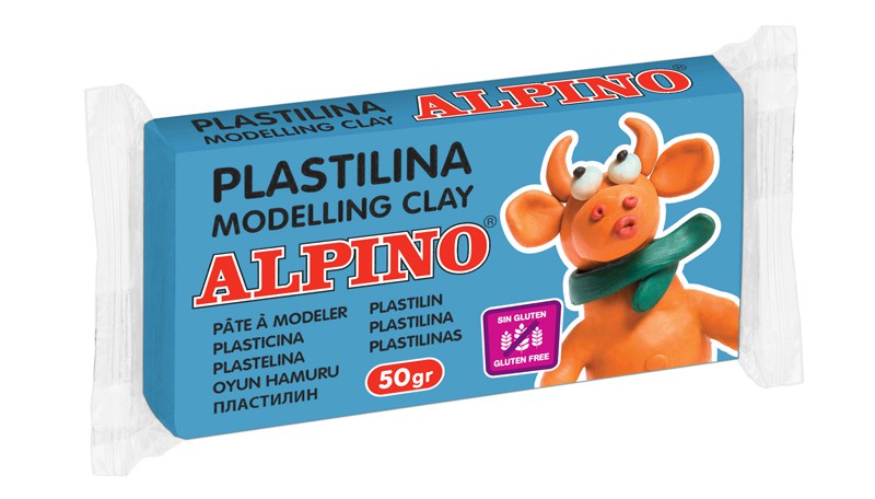 Plastilinas ALPINO, 50 g, šv.mėlynas-0
