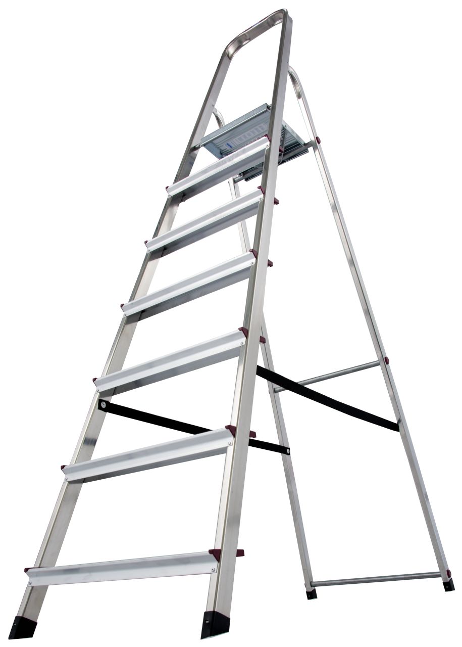 Kopėčios KRAUSE Corda, 7 pakopų, aliumininės, vienpusės, maks. darbinis aukštis 340 cm-1