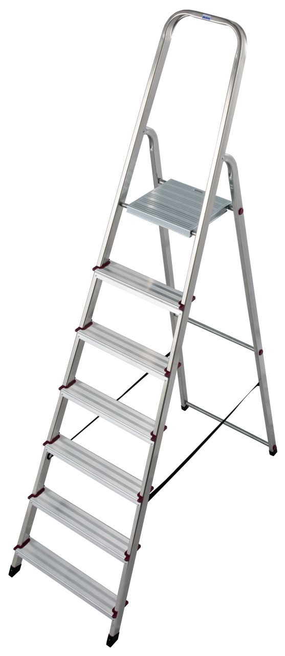 Kopėčios KRAUSE Corda, 7 pakopų, aliumininės, vienpusės, maks. darbinis aukštis 340 cm-0