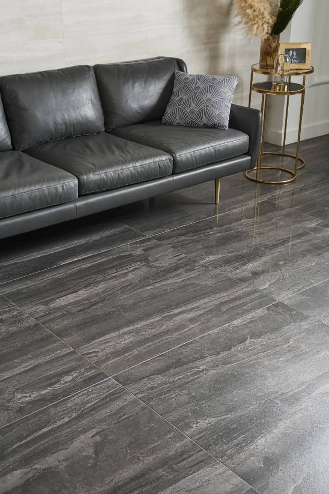 Akmens masės plytelės  90*90 KB LUXURY BLACK LAP P90F, - 4