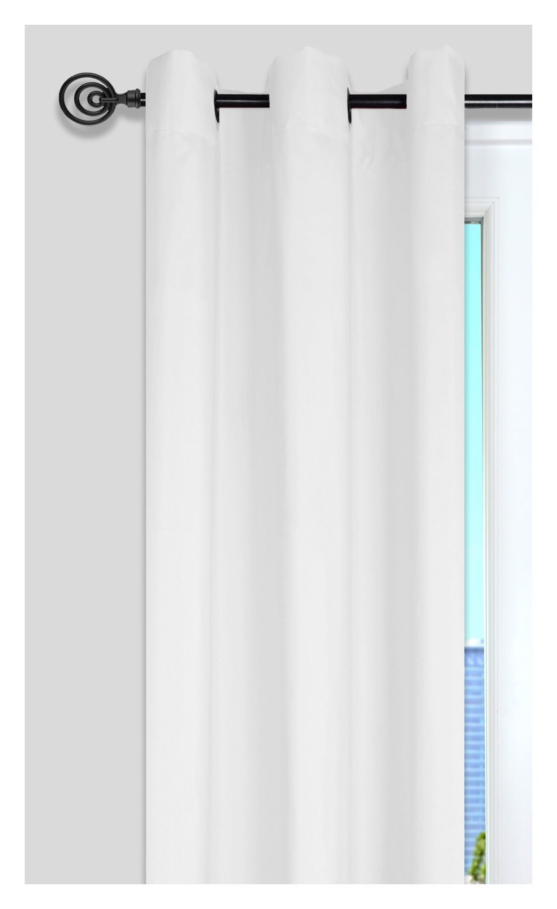 Naktinė užuolaida NELSON, baltos sp., 135 x 240 cm, 100 % PES