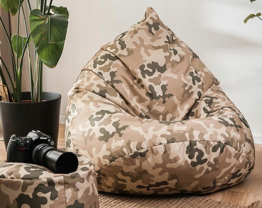 Sėdmaišis su pufu Sako Camouflage XXXXL Kodura, moro ruda - 3